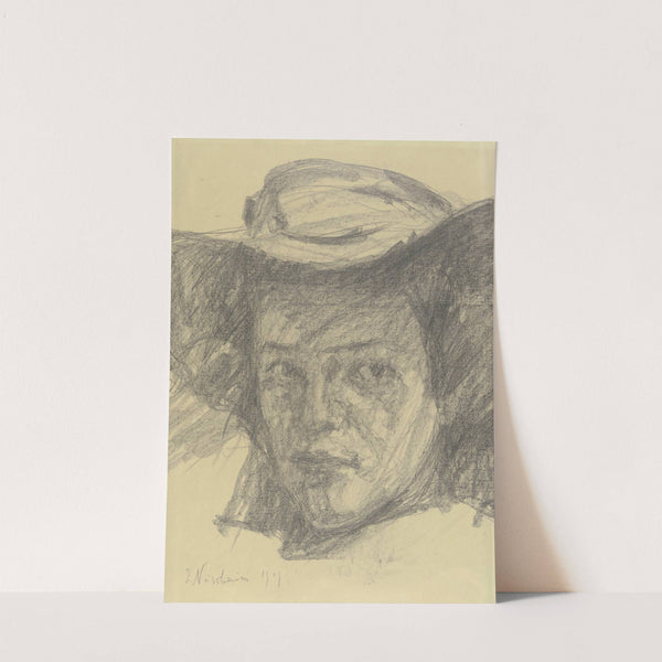 Kopf einer Dame mit Schleier by Jakob Nussbaum