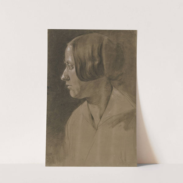 Kopf einer Frau im Profil nach links by Victor Müller