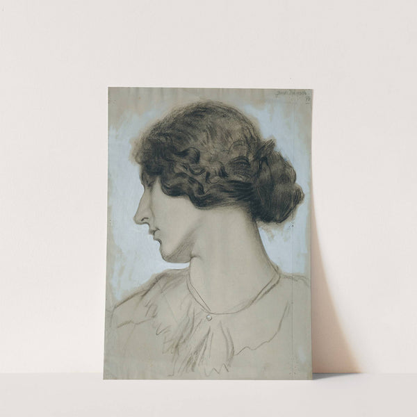 Kopf einer jungen Frau im Profil by Josef Wawra