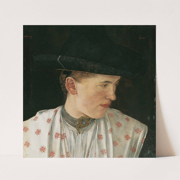 Kopf eines Bauernmädchens (1880) by Wilhelm Leibl