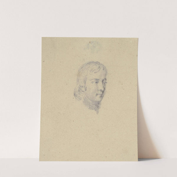 Kopf eines jungen Mannes mit langem Haar, halb nach rechts gewandt by Daniel Nikolaus Chodowiecki