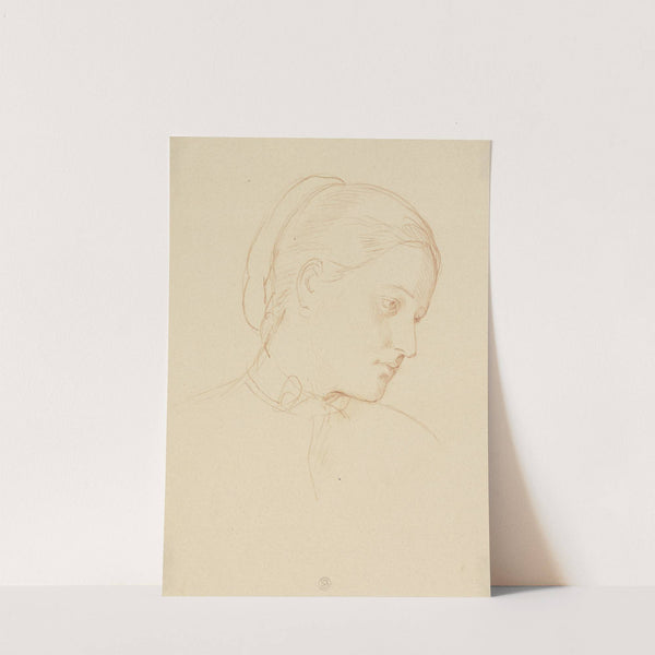 Kopf eines Mädchens, im Profil nach rechts geneigt by Bernhard von Neher the younger