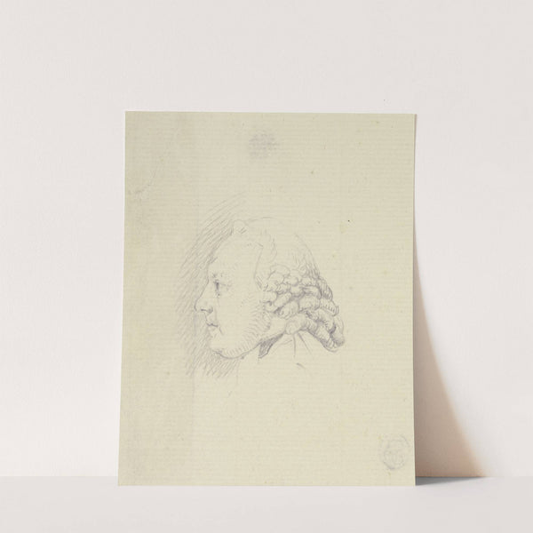 Kopf eines Mannes mit gelockter Perücke im Profil nach links by Daniel Nikolaus Chodowiecki