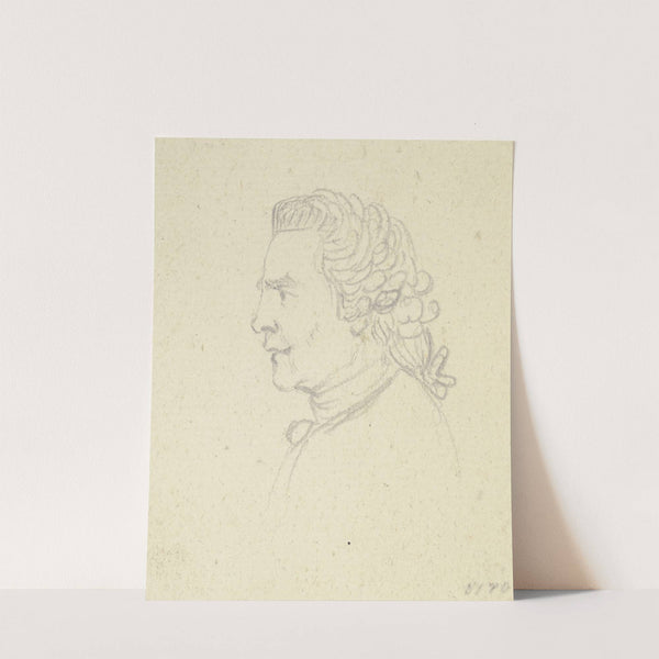 Kopf eines Mannes mit Haarbeutel by Daniel Nikolaus Chodowiecki