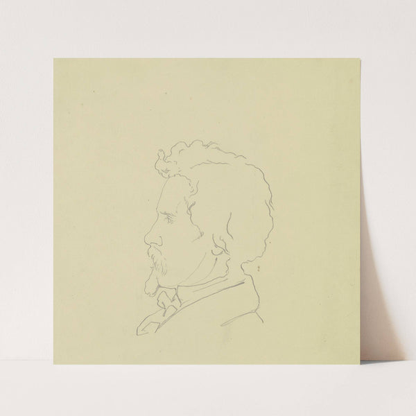 Kopf eines Mannes mit Spitzbart, im Profil nach links by Victor Müller