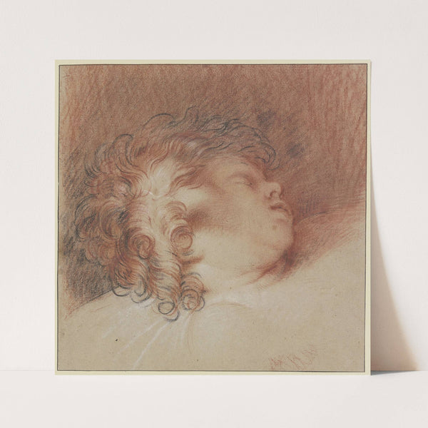 Kopf eines schlafenden Kindes nach rechts by Nicolas Guibal