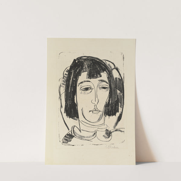 Kopf Erna mit kurzem Haar (1912) by Ernst Ludwig Kirchner