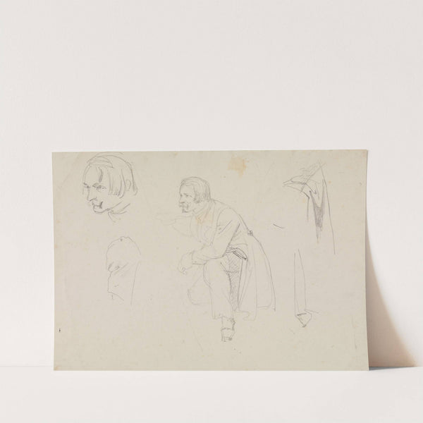 Kopf-, Figuren- und Gewandstudien by Friedrich Mosbrugger