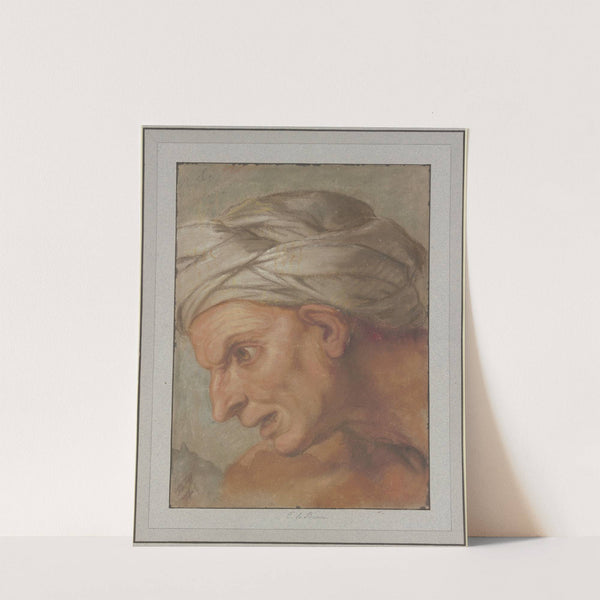 Kopf im Profil nach links aus den 'Königinnen zu Füßen Alexanders des Großen' by Charles Le Brun