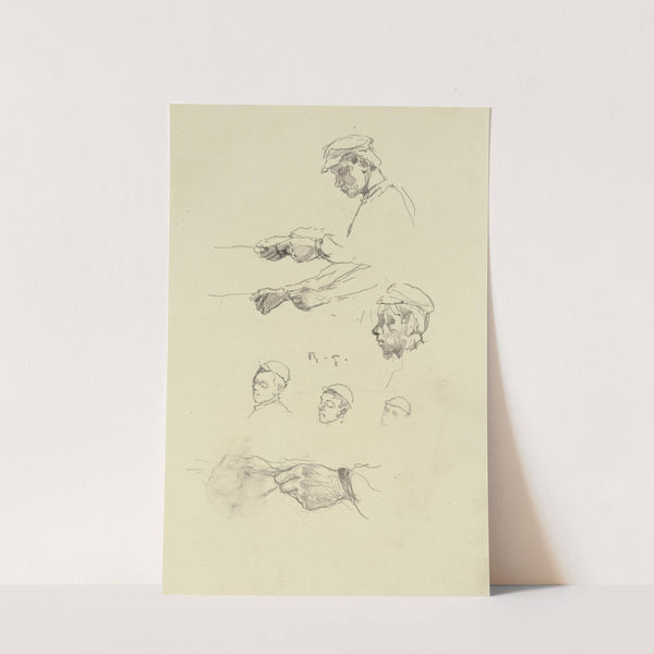 Kopf und Hände eines Arbeiters aus der 'Großen Spinnerei von Edam' by Rudolf Gudden