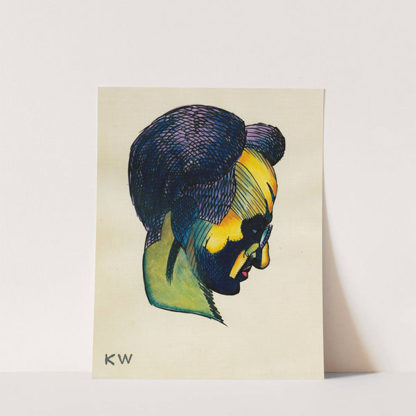 Kopfstudie, aus; 'Profile', 10 Blätter, Graz III by Karl Wiener