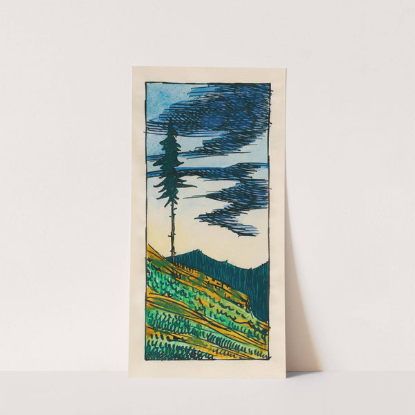 Kopfstudie, aus; 'Profile', 10 Blätter, Graz XIII by Karl Wiener