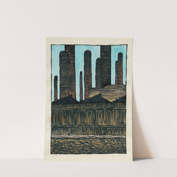 Kopfstudie, aus; 'Profile', 10 Blätter, Graz XIV by Karl Wiener