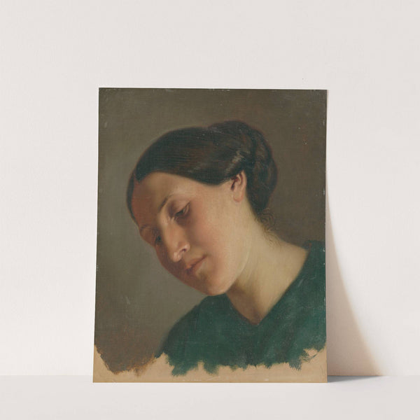 Kopfstudie einer Frau by Woldemar Hottenroth