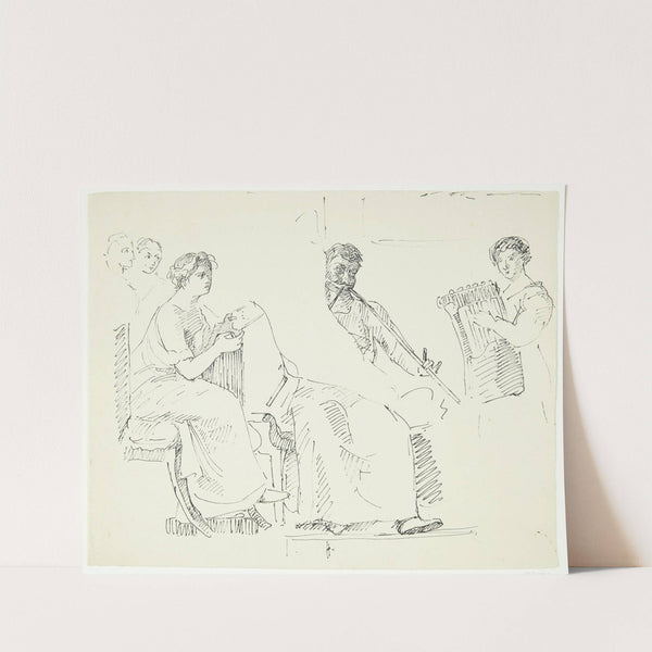 Kopi efter antik freske i museet i Napolil Musikscene by Peter Hansen