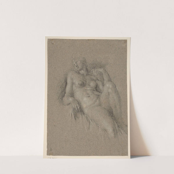 Kopi efter Michelangelos “Aurora”, fra Lorenzo de’ Medicis gravmæle i Sagrestia Nuova i San Lorenzo, Firenze by Jacopo Palma il Giovane