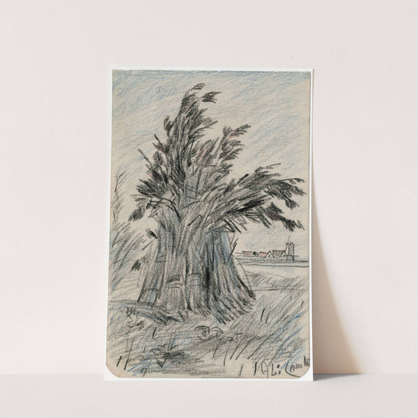 Korenschoof op het veld by Adolf le Comte