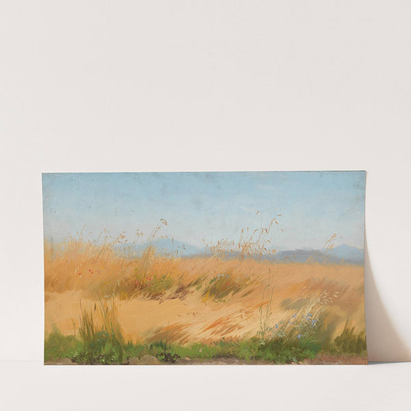 Kornfeld Ölstudie by Joseph Wopfner