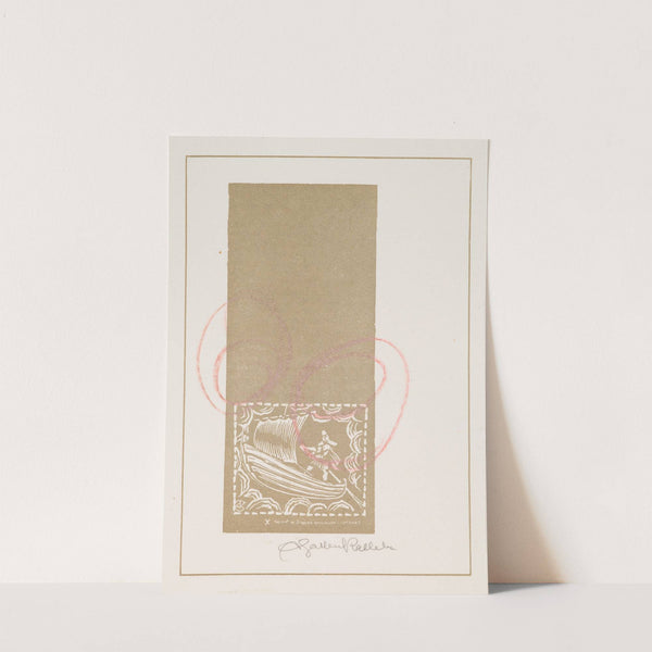 Koru-Kalevala, The Illustrated Kalevala, Poem L, vignette with Väinämöinen’s departure (1922) by Akseli Gallen-Kallela