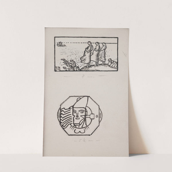 Koru-Kalevala, The Illustrated Kalevala; Poem XXVIII opening vignette, end vignette (1922) by Akseli Gallen-Kallela