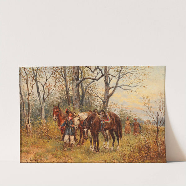 Kosakenpatrouille by Ludwig Gedlek