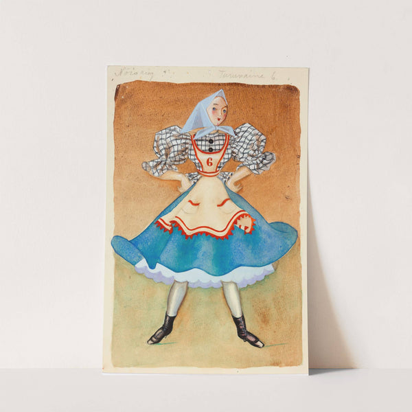 kostüümikavand turunaisele (1936) by Karin Luts