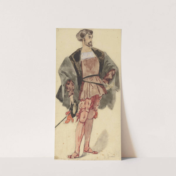 Kostuumstudie van een edelman uit de tijd van François I (1816 - 1881) by Eugène Giraud