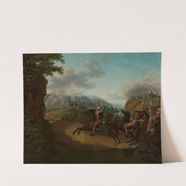 Kozietulski leading a squadron in the Somossiera Gorge by Józef Sonntag