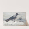 Krähe in winterlicher Landschaft by Max Clarenbach