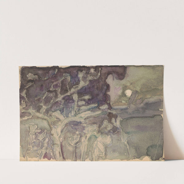 Krajobraz księżycowy z drzewem (ca 1907) by Tadeusz Makowski