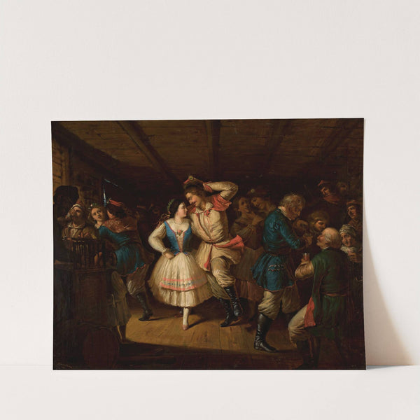 Kraków region folk dance in a tavern by Władysław Bakałowicz
