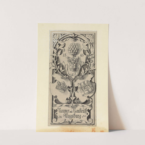 Kramer und Kaufleuth zu Augsburg, Vorlagenzeichnung für ‘Allegorien und Embleme’ (1883) by Franz von Stuck