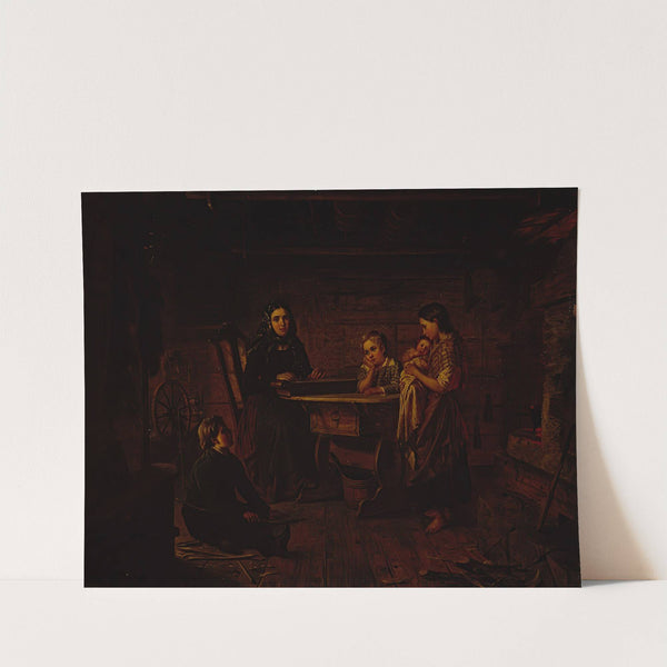 Kreeta Haapasalo Playing The Kantele by Robert Wilhelm Ekman