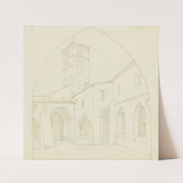 Kreuzgang im Kloster San Benedetto bei Subiaco by Fritz Bamberger