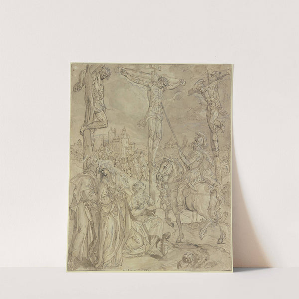 Kreuzigung Christi, Longinus sticht Christus in die Seite by Maerten De Vos