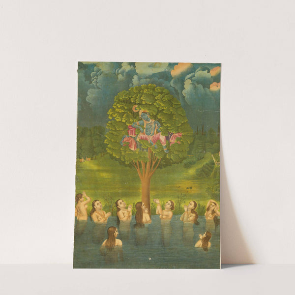 Krishna Steals the Clothes of the Gopis (ca. 1875–80)