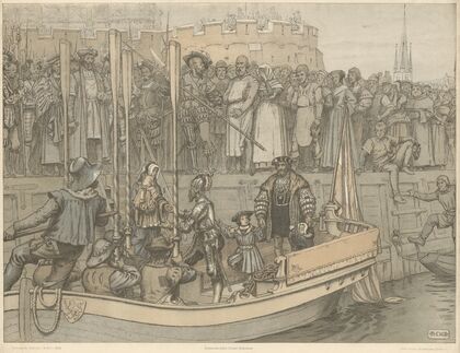 Kristian den Anden forlader København (Christian II leaving Copenhagen) — size preview