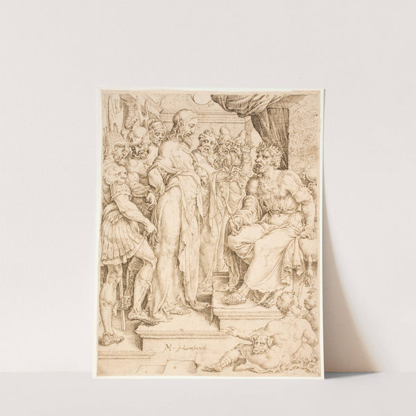 Kristus for Herodes by Maarten Van Heemskerck