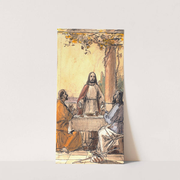 Kristus og de to disciple i Emmaus by Martinus Rørbye