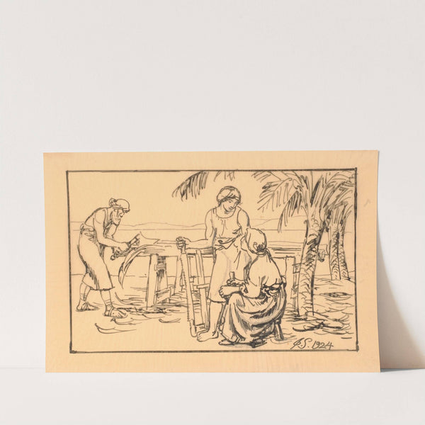 Kristus som tømmersvend hos Joseph og Maria (1924) by Joakim Skovgaard