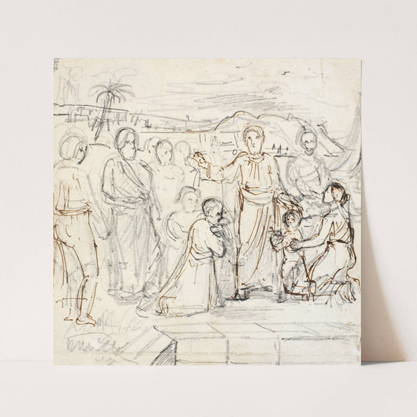 Kristus velsigner de små børn by Dankvart Dreyer