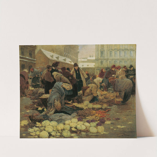 Kroatenmarkt auf der Haide in Wien by Johann Nepomuk Geller