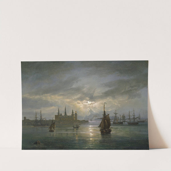 Kronborg Castle in Moonlight by Johan Christian Dahl