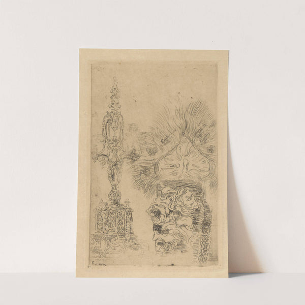 Kroonkandelaar en vaas by James Ensor