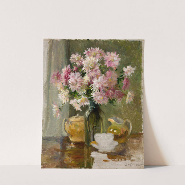 Krüsanteemid laual (1926) by Lilly Walther