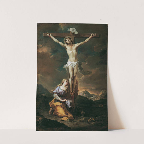 Kruzifixus Mit Maria Magdalena by Martino Altomonte