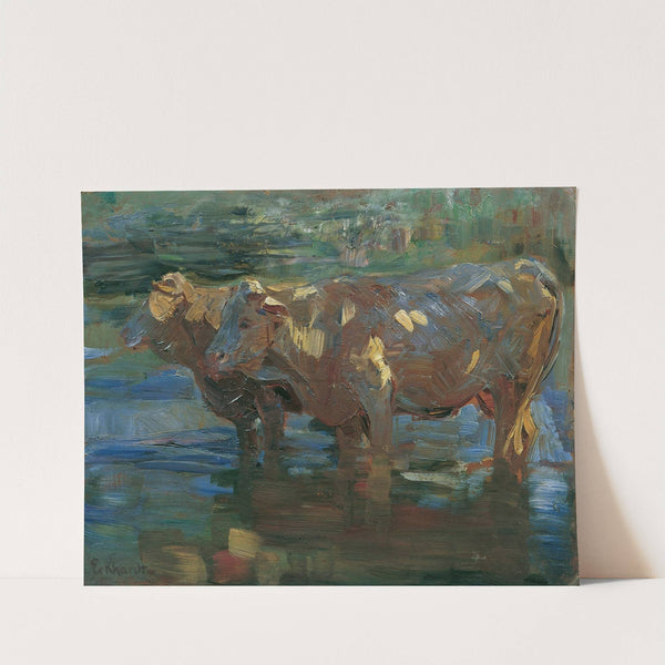 Kühe an der Tränke (1918) by Victor Eckhardt von Eckhardsburg