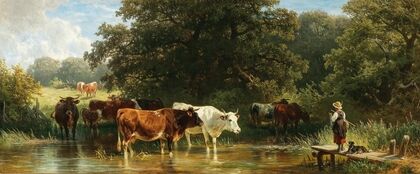 Kühe an der Tränke (1870)