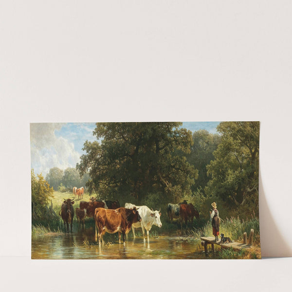 Kühe an der Tränke (1870) by Friedrich Voltz