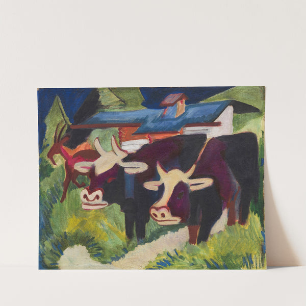 Kühe auf der Alp (1918-19) by Ernst Ludwig Kirchner